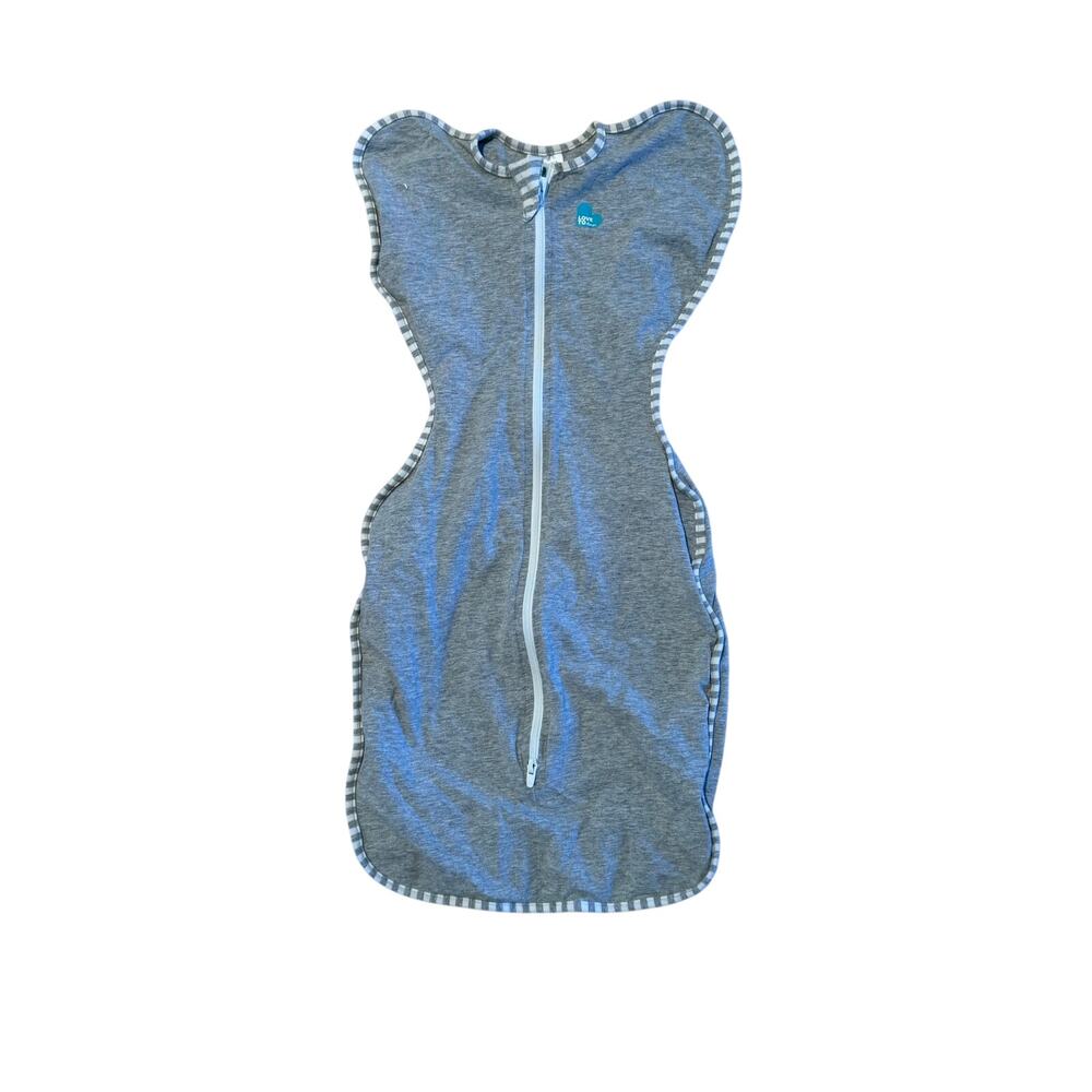 Love to dream Grey Swaddle Sleep Sack with White Trim